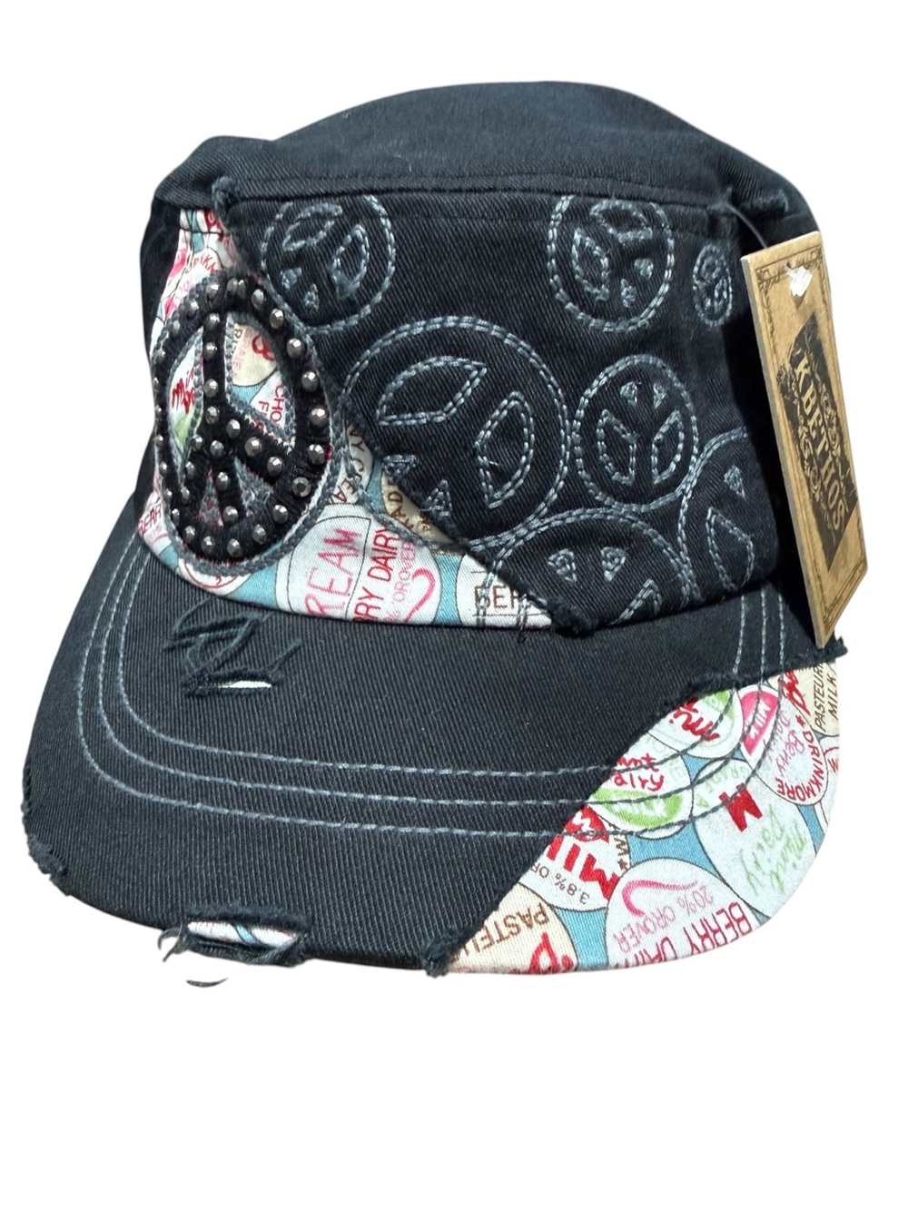 KBETHOS NWT Hat Cap with Peace Sign Y2K Style